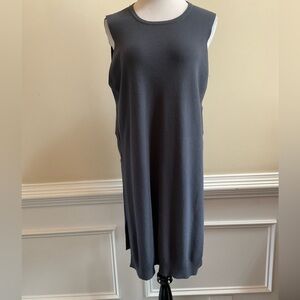 MER-SEA Anywear Open Tunic Sweater Womens Size L/XL Sleeveless Gray Knit